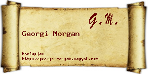 Georgi Morgan névjegykártya